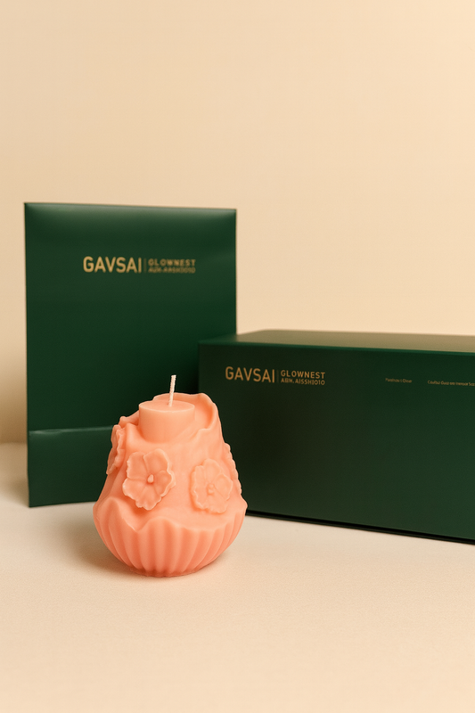 Night Sakura Whisper Large Sculptural Scented Candle | 530g Handcrafted Soy Wax | Luxury Home Fragrance & Gift
