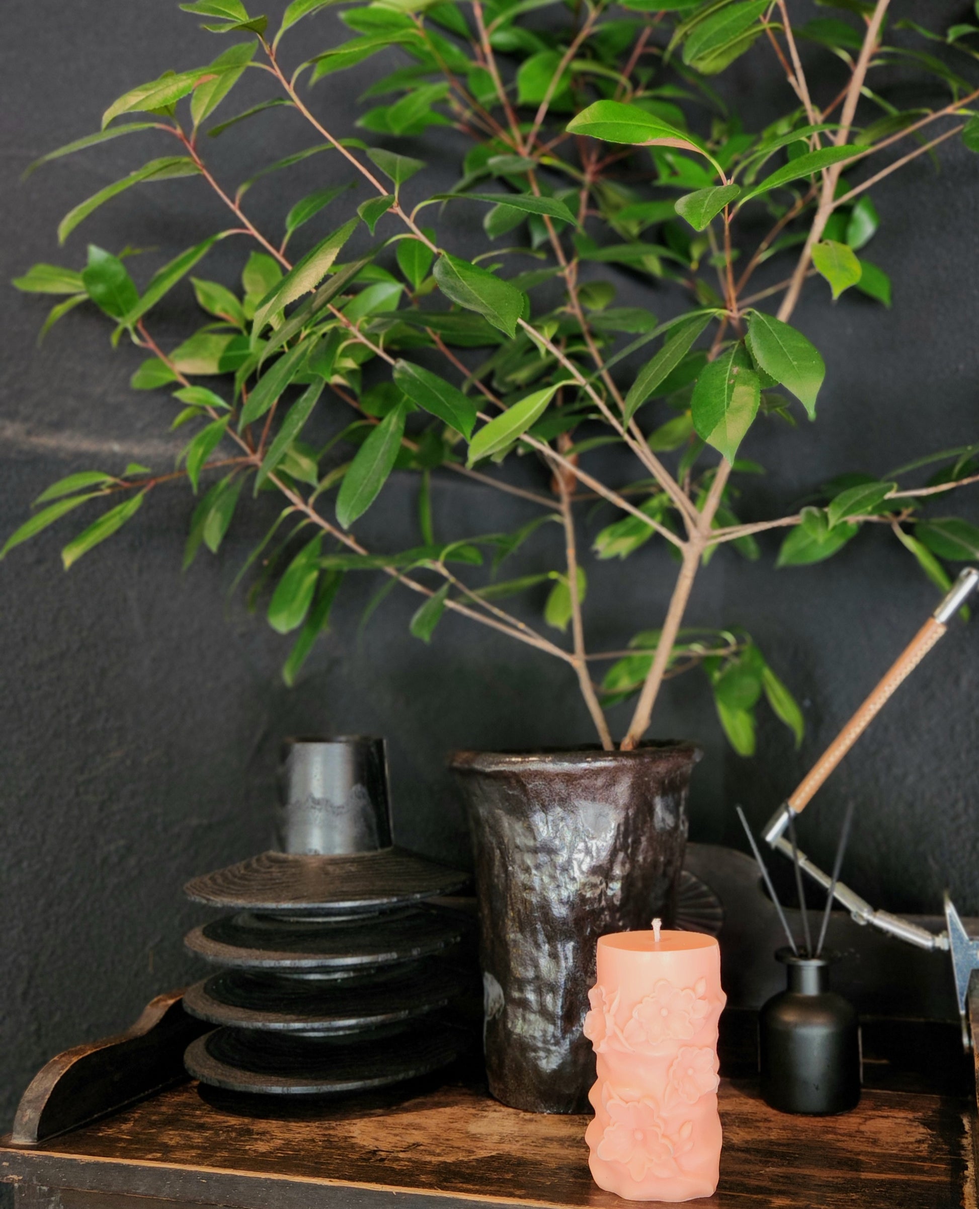 alt="Blooming Dawn 150g sculptural soy candle handcrafted floral luxury gift"