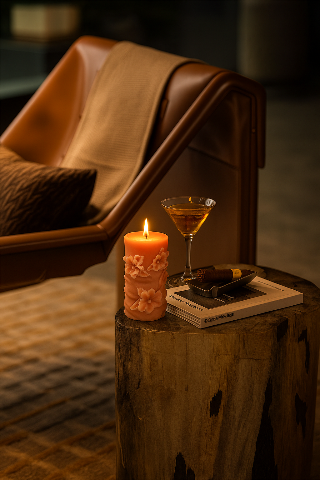 Floral Dawn Glow Sculptural Candle 444g | Handcrafted Soy Wax Luxury Floral Gift