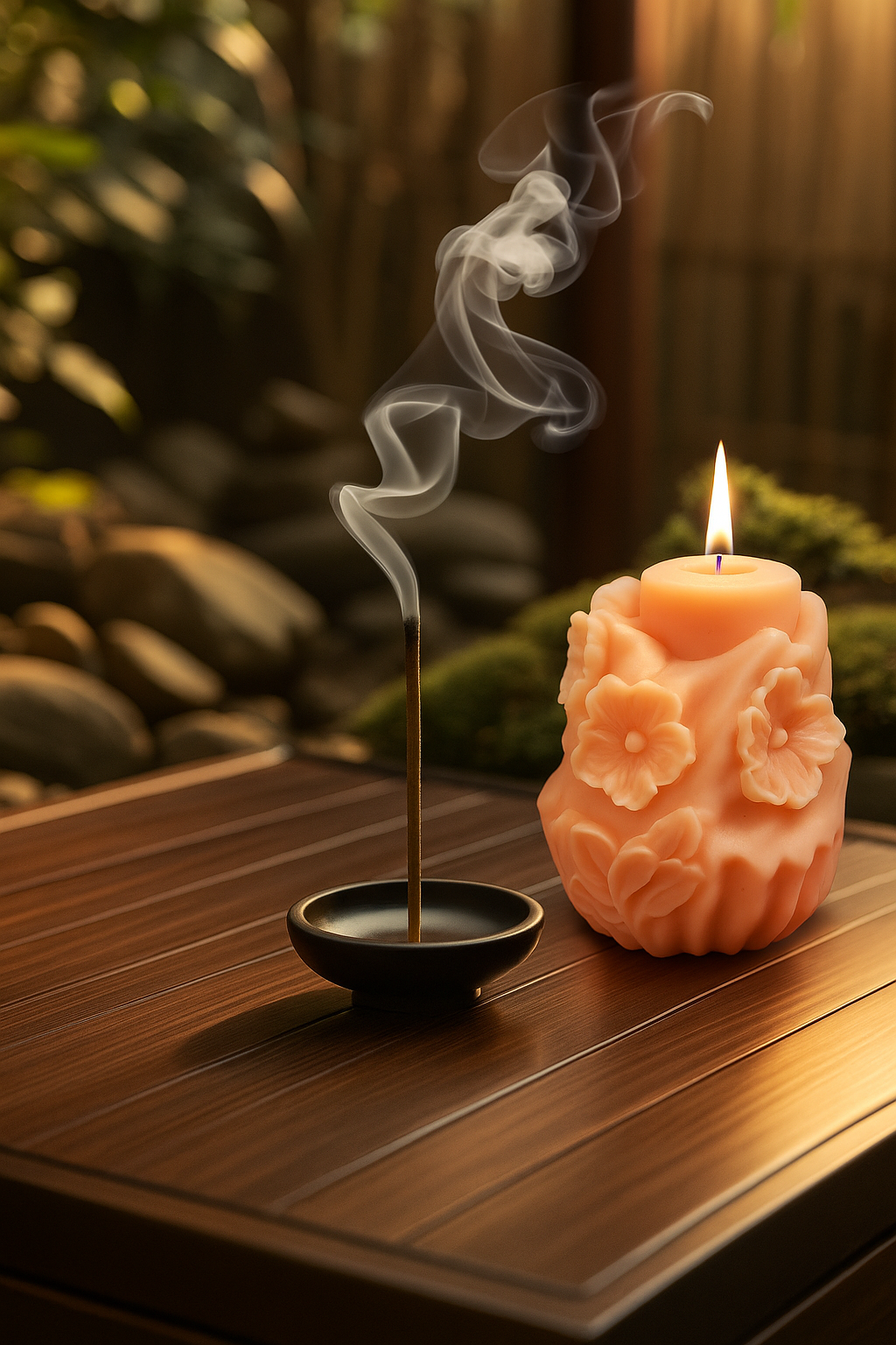 Night Sakura Whisper Large Sculptural Scented Candle | 530g Handcrafted Soy Wax | Luxury Home Fragrance & Gift