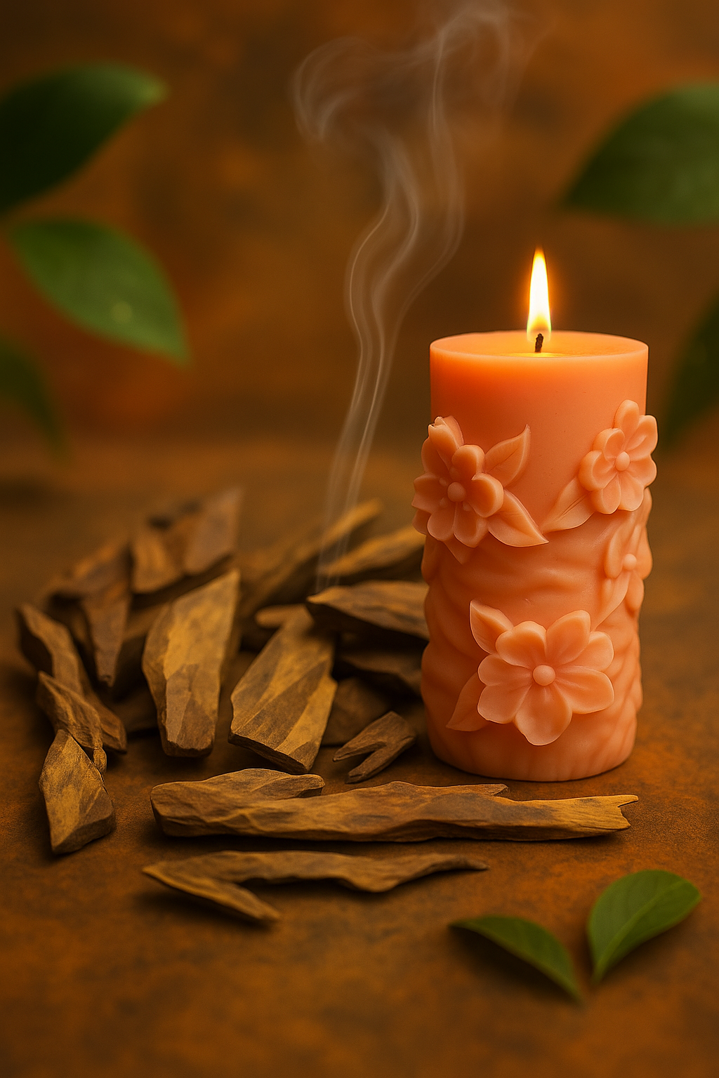 Floral Dawn Glow Sculptural Candle 444g | Handcrafted Soy Wax Luxury Floral Gift