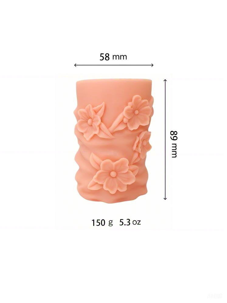 Blooming Dawn Sculptural Scented Candle 150g | Handcrafted Soy Wax | Tropical Fruits / Shakespeare Rose / Blackberry / Floral | Luxury Home Fragrance & Gift