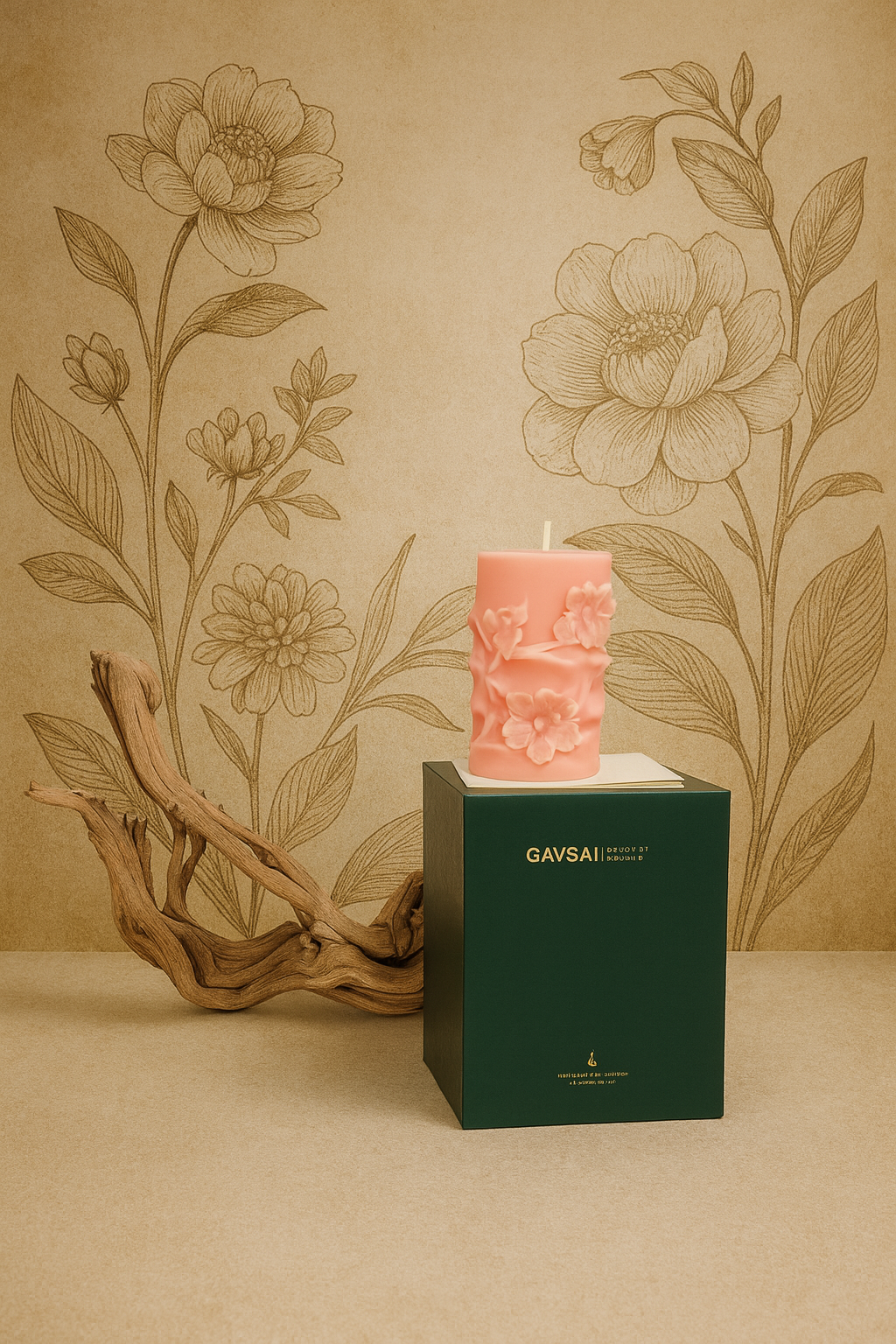 Blooming Dawn Sculptural Scented Candle 150g | Handcrafted Soy Wax | Tropical Fruits / Shakespeare Rose / Blackberry / Floral | Luxury Home Fragrance & Gift