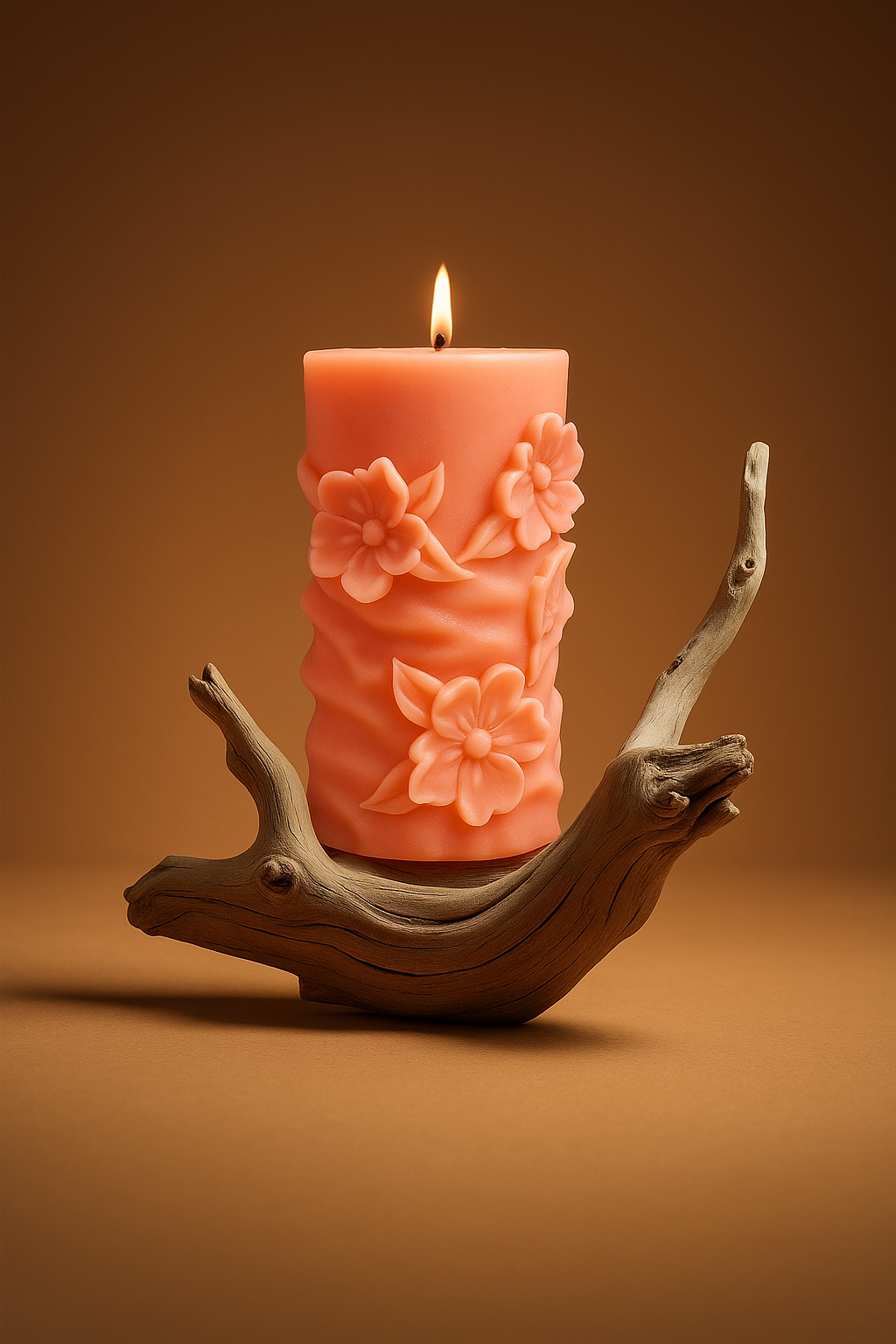 Blooming Dawn Sculptural Scented Candle 150g | Handcrafted Soy Wax | Tropical Fruits / Shakespeare Rose / Blackberry / Floral | Luxury Home Fragrance & Gift
