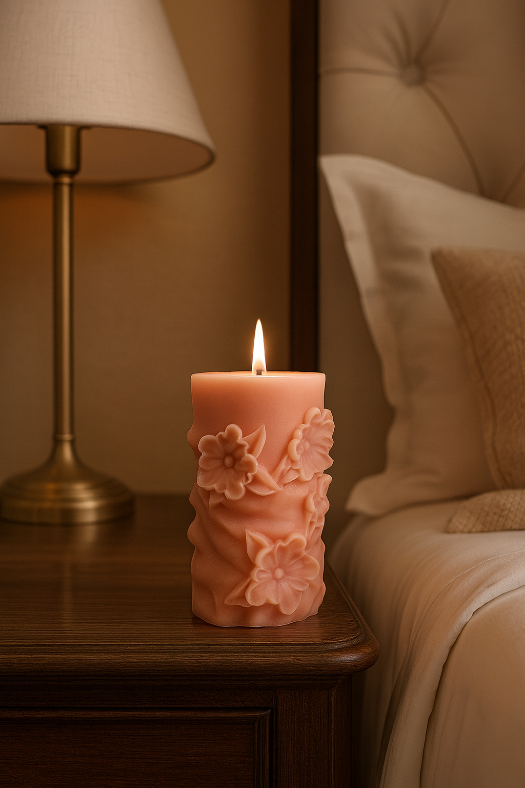 Blooming Dawn Sculptural Scented Candle 150g | Handcrafted Soy Wax | Tropical Fruits / Shakespeare Rose / Blackberry / Floral | Luxury Home Fragrance & Gift