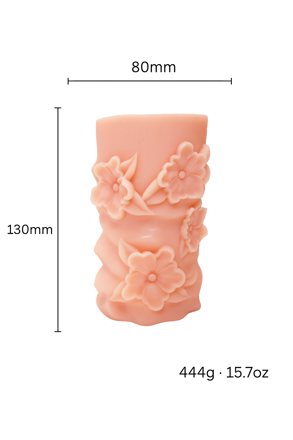alt="Floral Dawn Glow 444g sculptural soy candle handcrafted floral luxury gift"