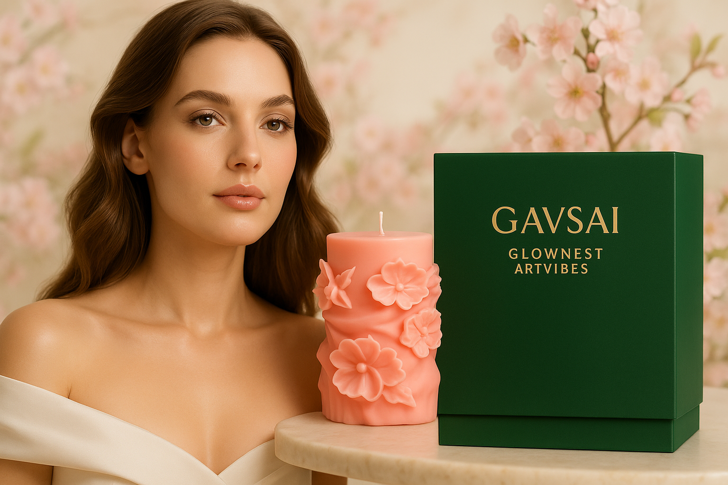 Blooming Dawn Sculptural Scented Candle 150g | Handcrafted Soy Wax | Tropical Fruits / Shakespeare Rose / Blackberry / Floral | Luxury Home Fragrance & Gift
