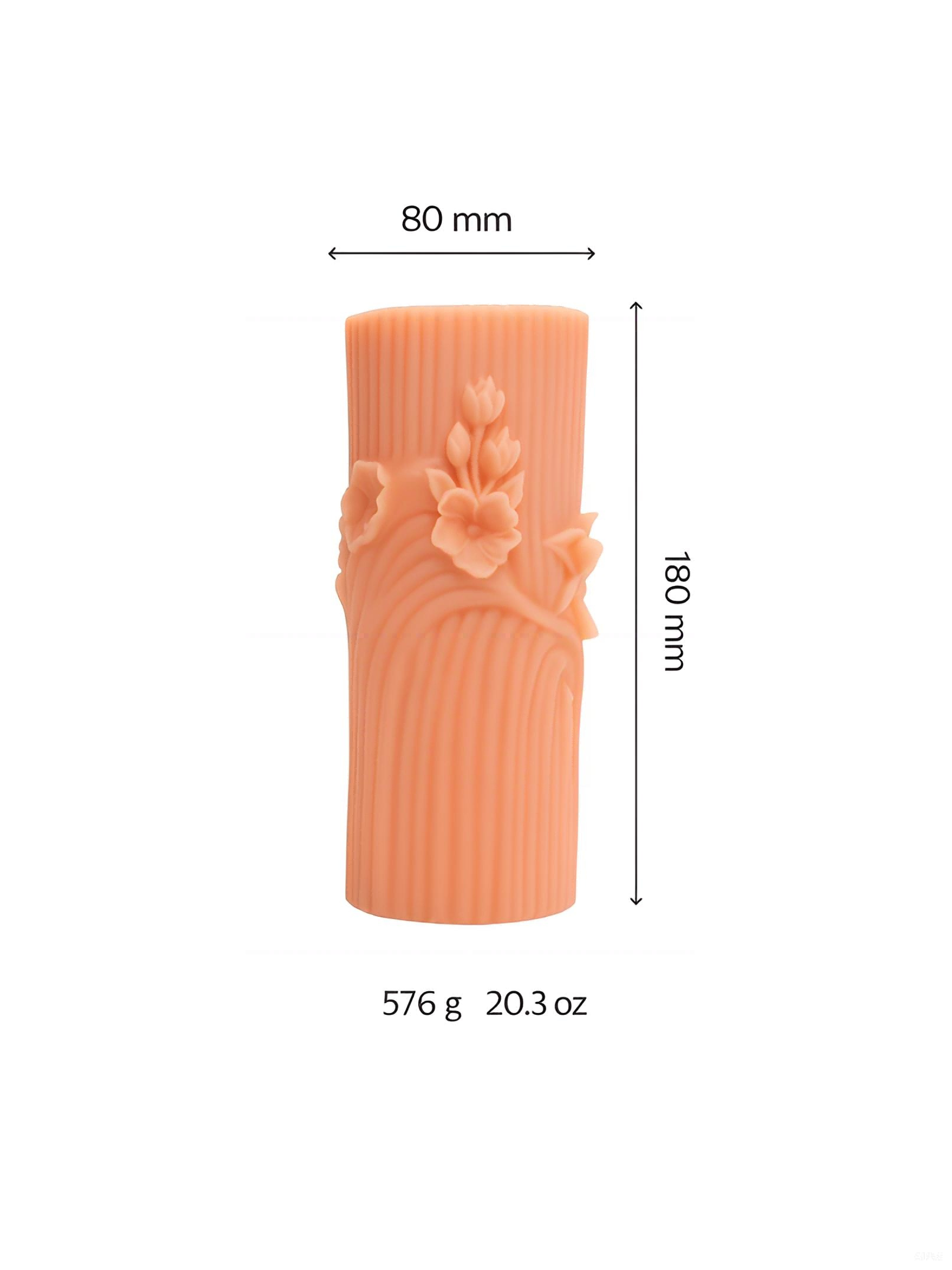 alt="Serenity Woods 576g sculptural soy candle handcrafted floral design luxury gift"