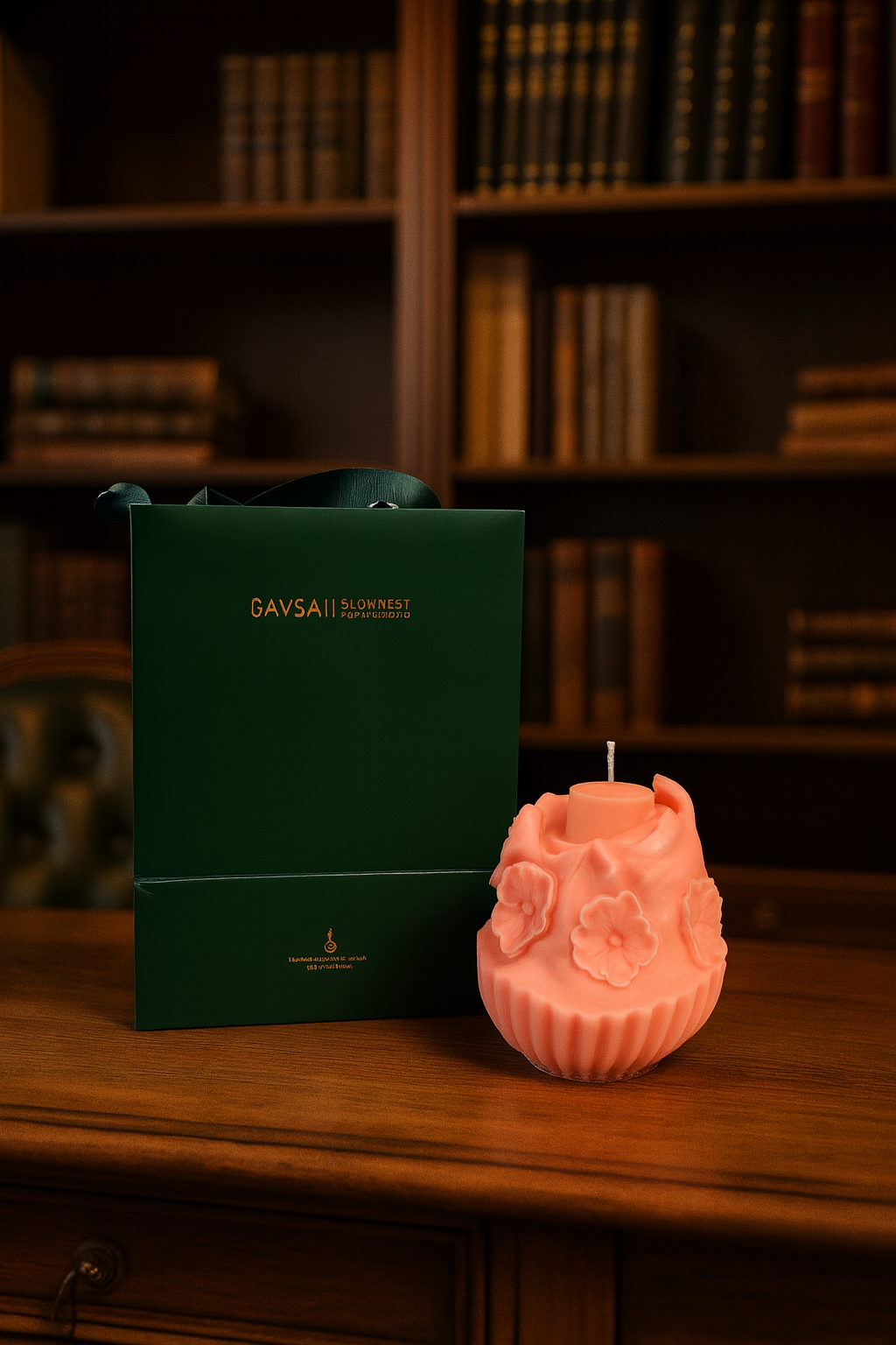Night Sakura Whisper Large Sculptural Scented Candle | 530g Handcrafted Soy Wax | Luxury Home Fragrance & Gift