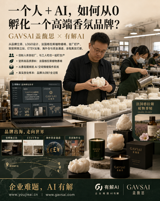 《有解AI如何从零孵化出一个高端香氛品牌：GAVSAI盖馥思从0到1的真实创业故事》