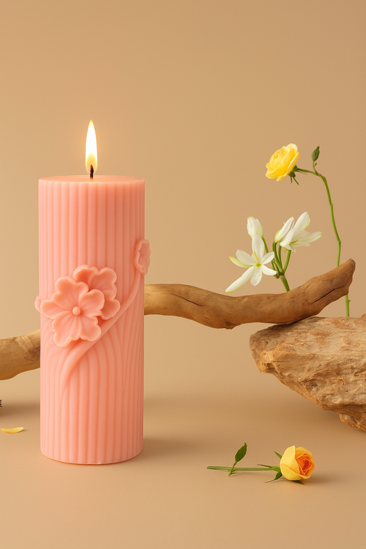 Serenity Woods Sculptural Candle 576g | Handcrafted Soy Wax Luxury Floral Gift