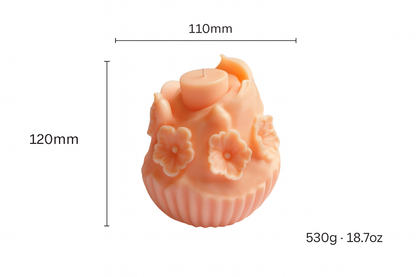 Night Sakura Whisper Large Sculptural Scented Candle | 530g Handcrafted Soy Wax | Luxury Home Fragrance & Gift