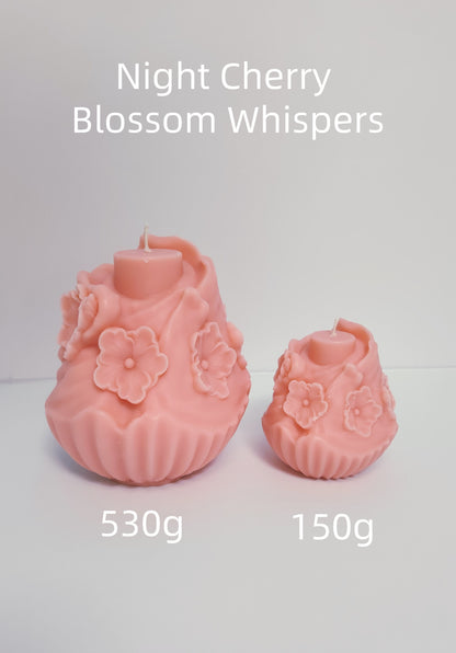 Night Sakura Whisper | Large Sculptural Scented Candle 150g GAVSAI