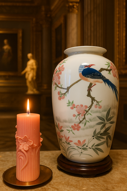 Serenity Woods Sculptural Candle 576g | Handcrafted Soy Wax Luxury Floral Gift