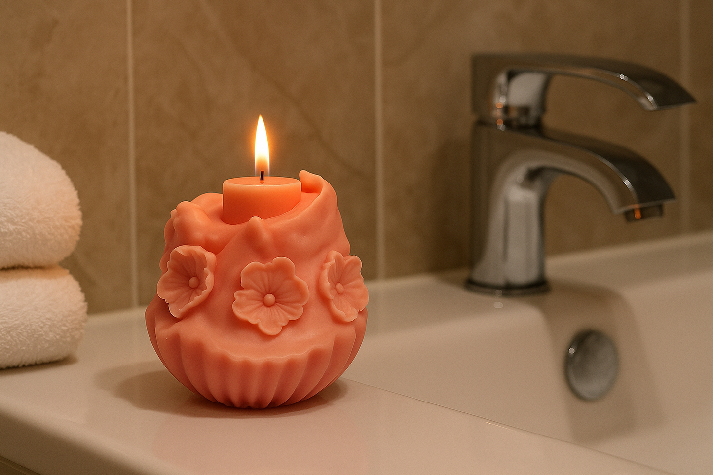 Night Sakura Whisper | Large Sculptural Scented Candle 150g GAVSAI