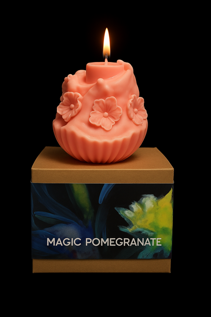 Night Sakura Whisper Sculptural Candle 150g | Handcrafted Floral Soy Wax Luxury Gift  Artist signed edition