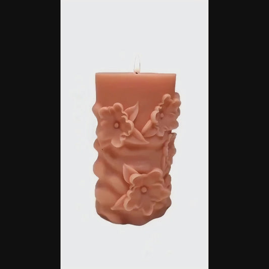 Blooming Dawn Sculptural Candle 150g | Handcrafted Soy Wax Floral Luxury Gift
